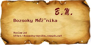 Bozsoky Mónika névjegykártya