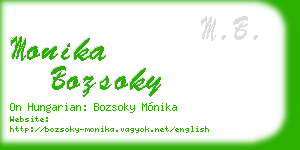 monika bozsoky business card