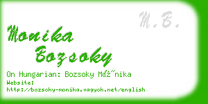 monika bozsoky business card